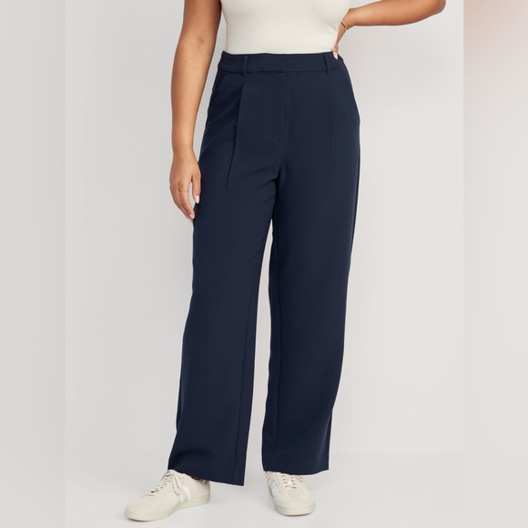 NWT Old Navy Extra High-Waisted Taylor Trousers - Navy - Picture 7 of 10